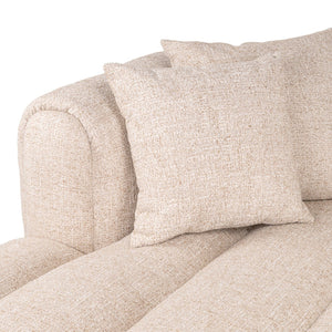 Sofa Novaro cream tweed lounge left fire retardant - Canwell Interiors Limited - Richmond