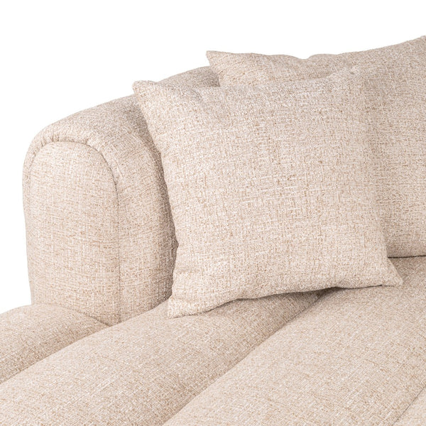 Sofa Novaro cream tweed lounge left fire retardant - Canwell Interiors Limited - Richmond