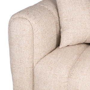 Sofa Novaro cream tweed lounge right fire retardant - Canwell Interiors Limited - Richmond