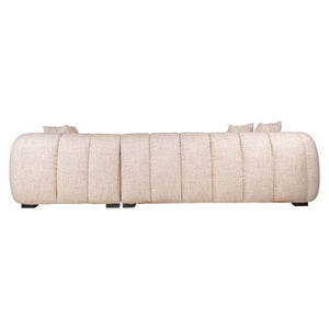 Sofa Novaro cream tweed lounge right fire retardant - Canwell Interiors Limited - Richmond