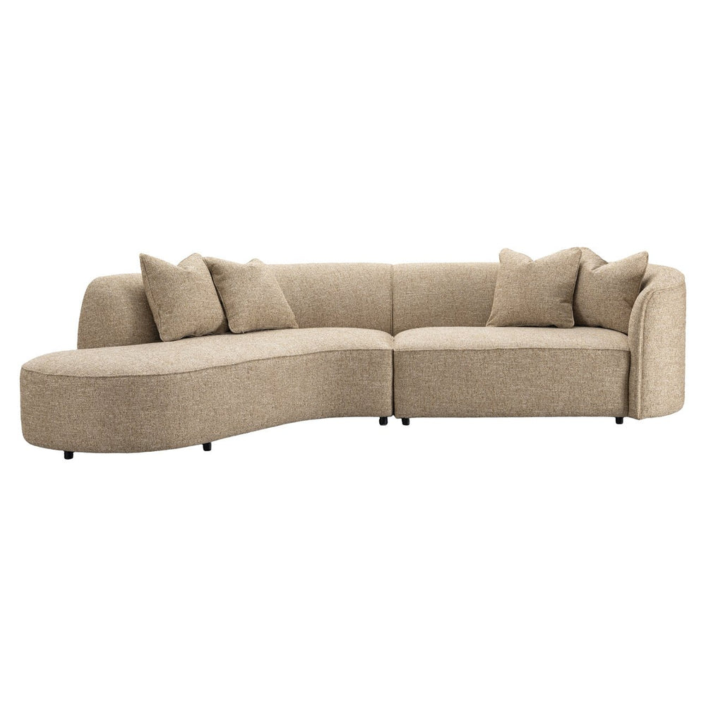 Sofa Romero Sand Tweed Ottoman Left Fire Retardant - XShowhome Limited - Richmond