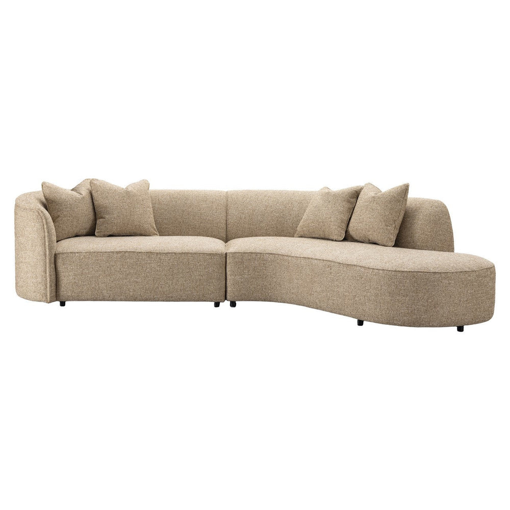 Sofa Romero Sand Tweed Ottoman Right Fire Retardant - XShowhome Limited - Richmond