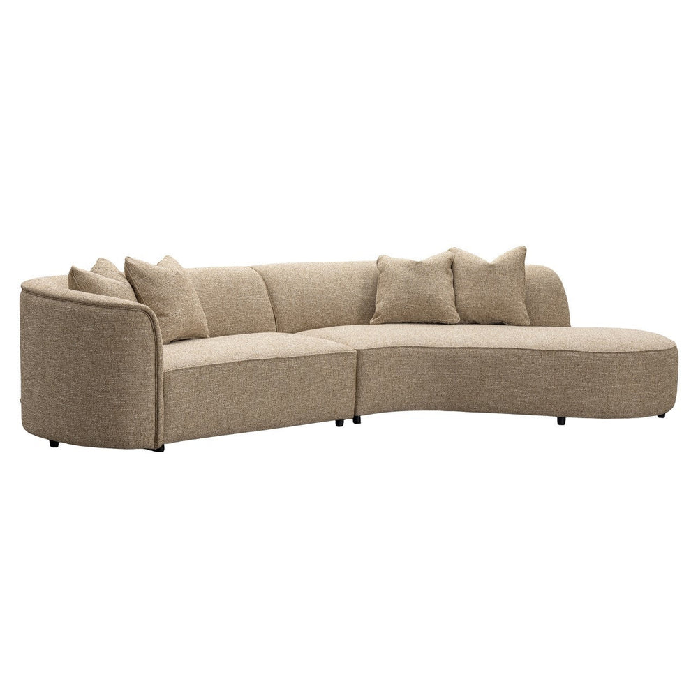 Sofa Romero Sand Tweed Ottoman Right Fire Retardant - XShowhome Limited - Richmond
