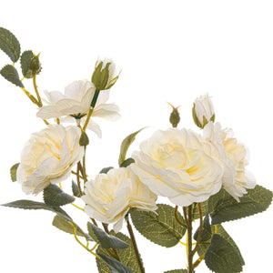 Soft White Cottage Rose Stem - Canwell Interiors Limited - Hills