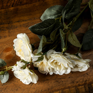 Soft White Cottage Rose Stem - Canwell Interiors Limited - Hills
