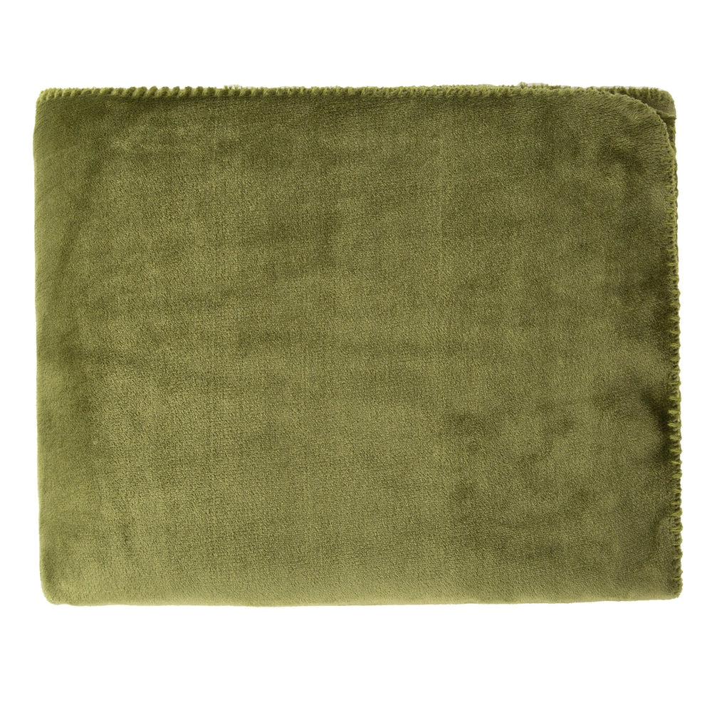 Softest Fleece Throw Olive 150x200 - Canwell Interiors Limited - Malini