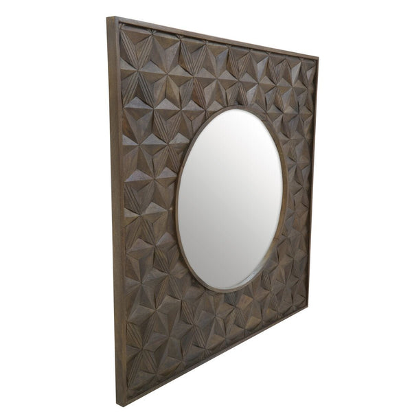 Solana Grey Wash Mango Wood Wall Mirror - Canwell Interiors Limited - Xshowhome