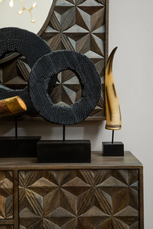 Solana Grey Washed Carved Mango Wood Sideboard - XShowhome Limited - Xshowhome