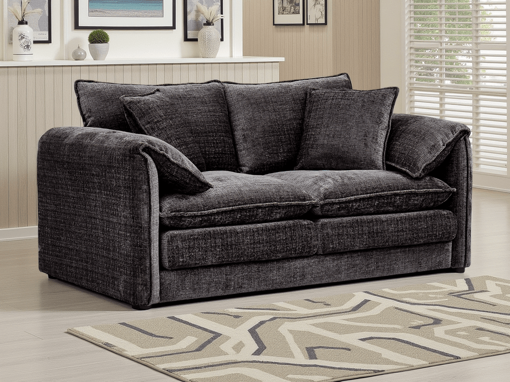 Solaya Sofa Black 2 Seater - XShowhome Limited - Xshowhome