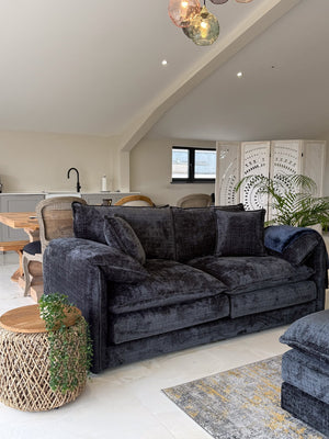 Solaya Sofa Black 3 Seater - XShowhome Limited - Xshowhome