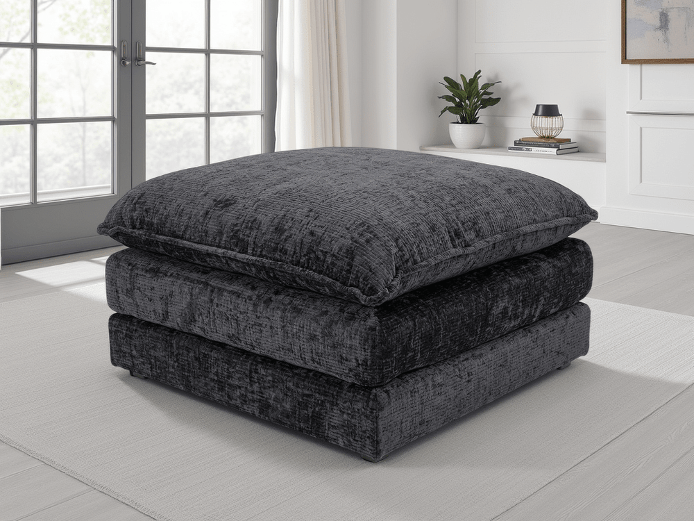 Solaya Sofa Black Footstool - XShowhome Limited - Xshowhome