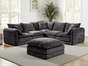 Solaya Sofa Black Large Corner - XShowhome Limited - Xshowhome