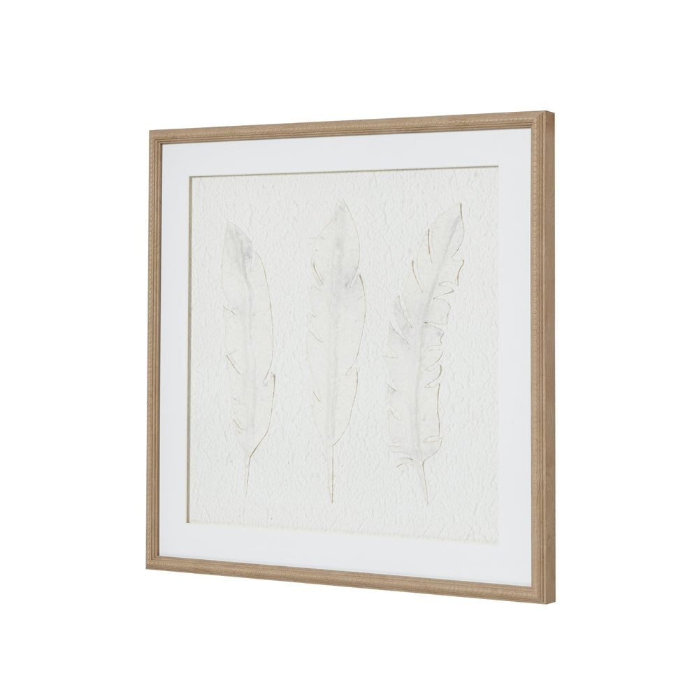 Solli White Feathers Art Mounted in Beaded Frame - Canwell Interiors Limited - Hills