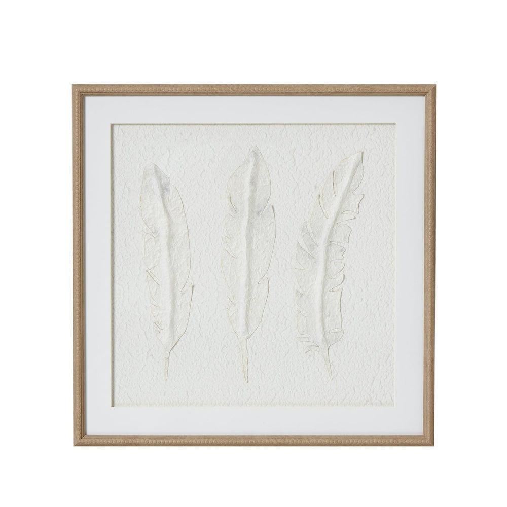 Solli White Feathers Art Mounted in Beaded Frame - Canwell Interiors Limited - Hills