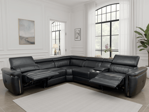Somerville Electric Recliner Sofa Black Large Corner - XShowhome Limited - Xshowhome