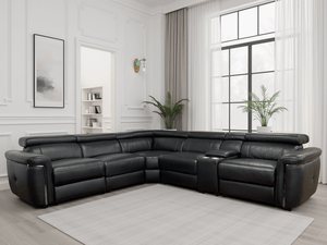 Somerville Electric Recliner Sofa Black Large Corner - XShowhome Limited - Xshowhome