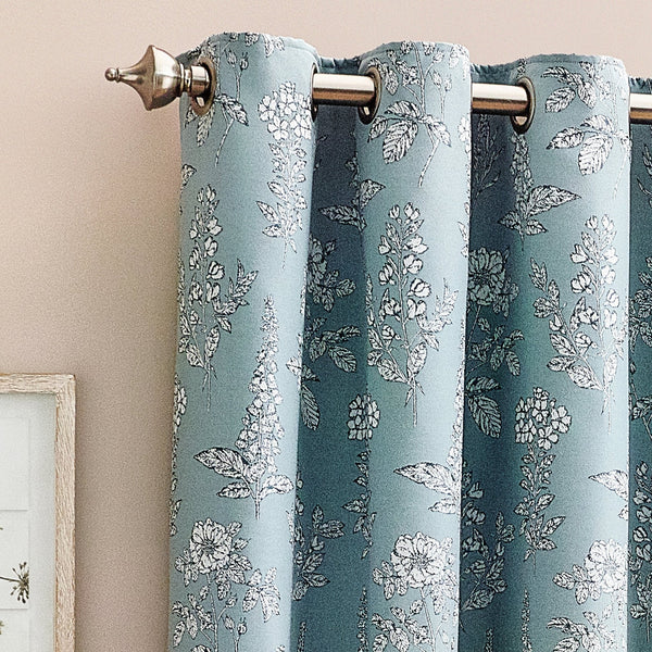 Sophia 117x137 Eyelet Curtain Blue - Canwell Interiors Limited - Riva