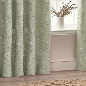 Sophia 117x137 Eyelet Curtain Sage - Canwell Interiors Limited - Riva