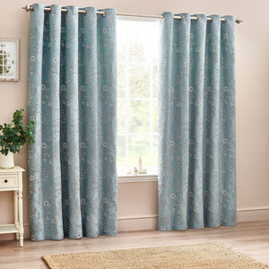 Sophia 117x183 Eyelet Curtain Blue - Canwell Interiors Limited - Riva