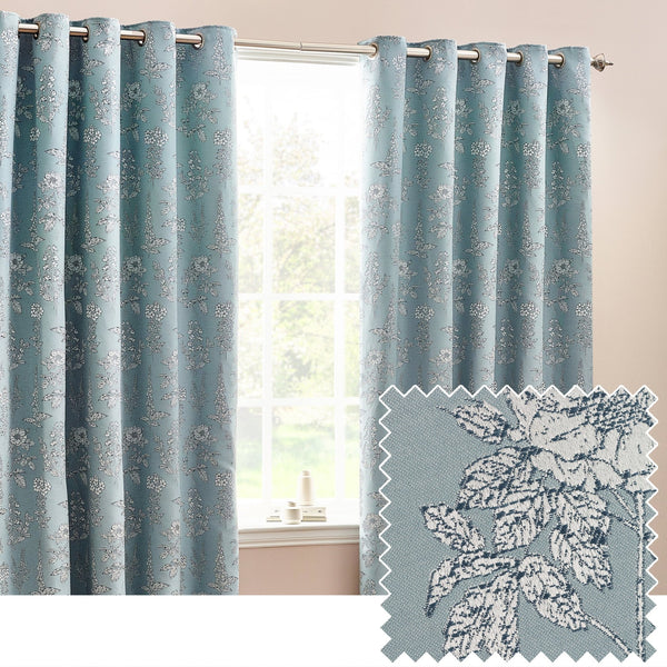 Sophia 117x183 Eyelet Curtain Blue - Canwell Interiors Limited - Riva