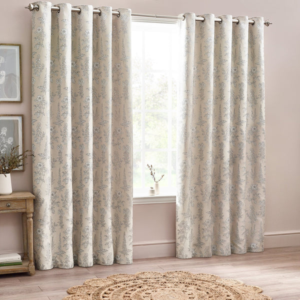 Sophia 117x183 Eyelet Curtain Natural - Canwell Interiors Limited - Riva