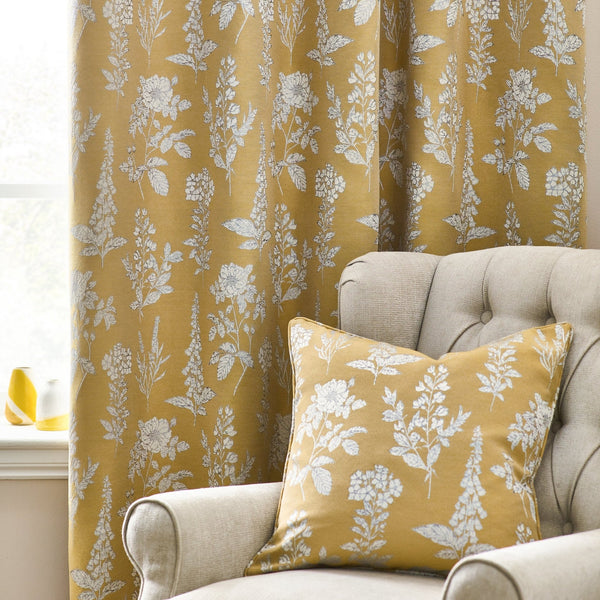 Sophia 168x183 Eyelet Curtain Gold - Canwell Interiors Limited - Riva