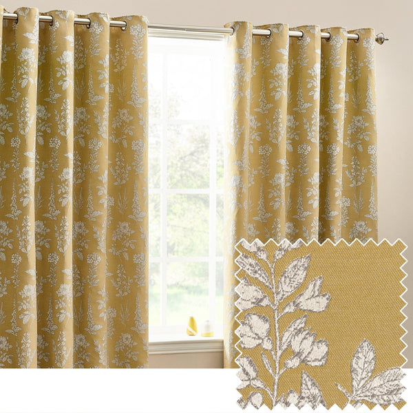 Sophia 168x183 Eyelet Curtain Gold - Canwell Interiors Limited - Riva