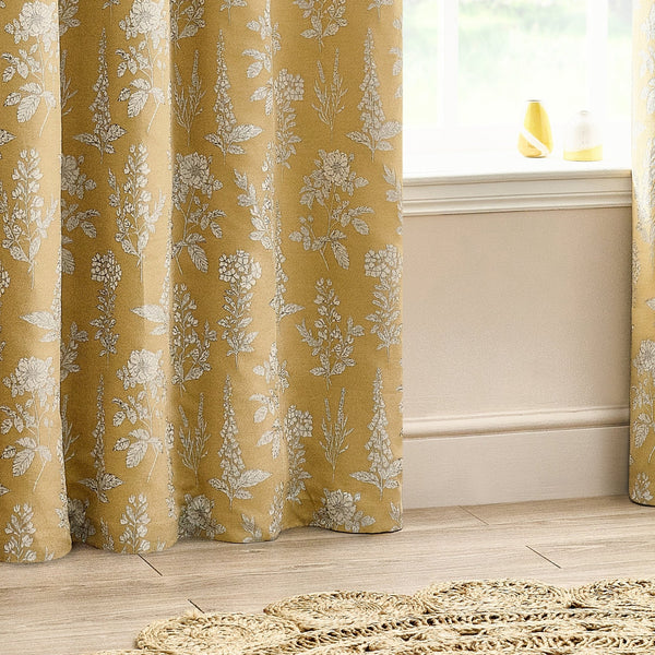 Sophia 168x183 Eyelet Curtain Gold - Canwell Interiors Limited - Riva