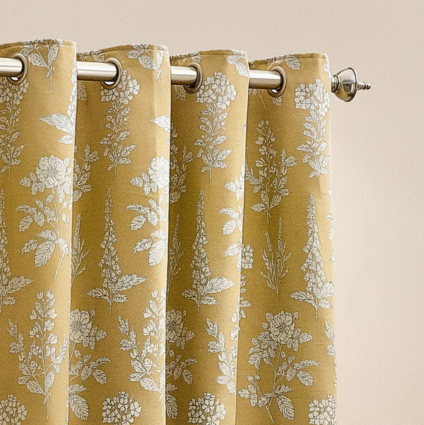 Sophia 168x183 Eyelet Curtain Gold - Canwell Interiors Limited - Riva