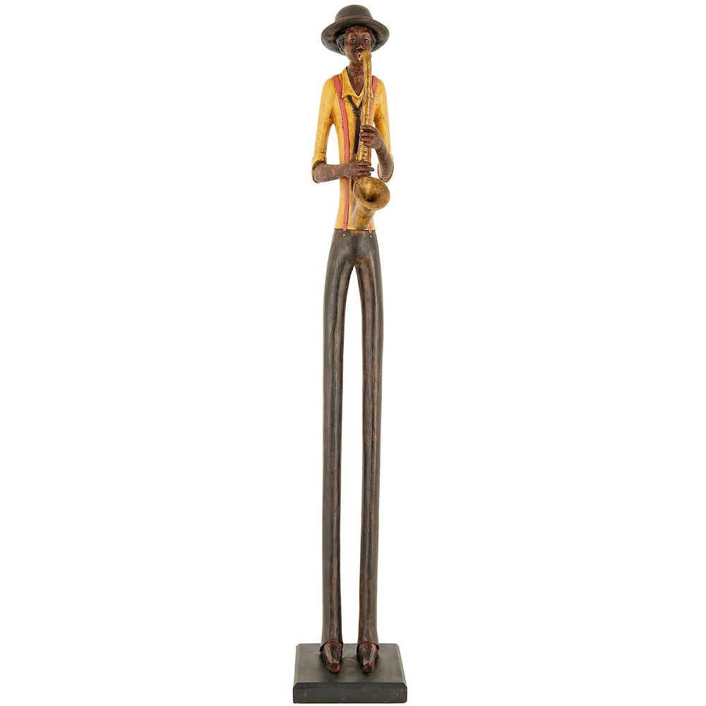 Standing Jazz Band Saxophonist - Brown, W{"value":10.0,"unit":"CENTIMETERS"} H{"value":60.0,"unit":"CENTIMETERS"} D{"value":10.0,"unit":"CENTIMETERS"} - Canwell Interiors Limited - Hills