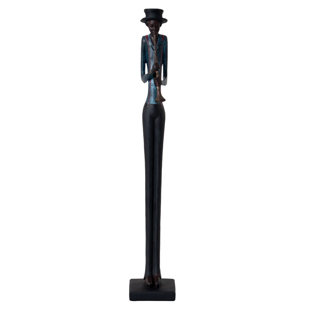 Standing Jazz Band Trumpeter - Brown, W{"value":10.0,"unit":"CENTIMETERS"} H{"value":60.0,"unit":"CENTIMETERS"} D{"value":10.0,"unit":"CENTIMETERS"} - Canwell Interiors Limited - Hills