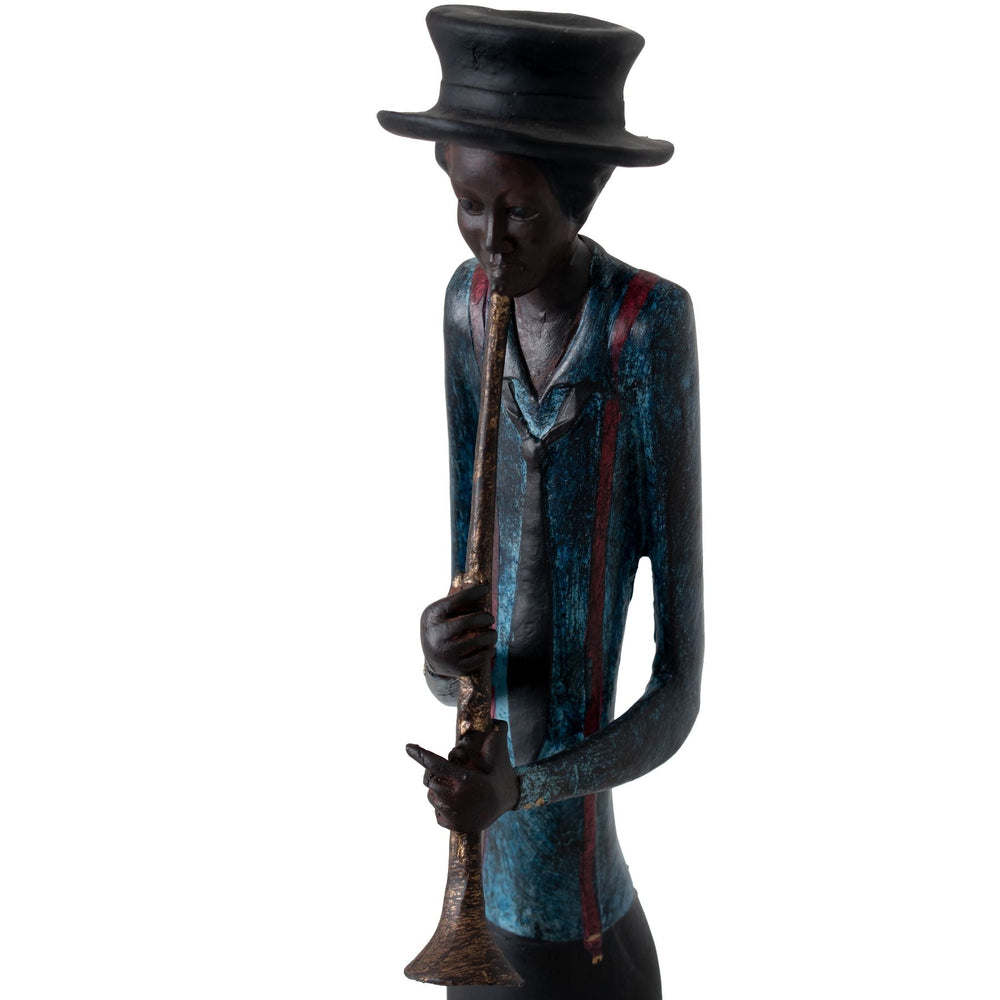 Standing Jazz Band Trumpeter - Brown, W{"value":10.0,"unit":"CENTIMETERS"} H{"value":60.0,"unit":"CENTIMETERS"} D{"value":10.0,"unit":"CENTIMETERS"} - Canwell Interiors Limited - Hills