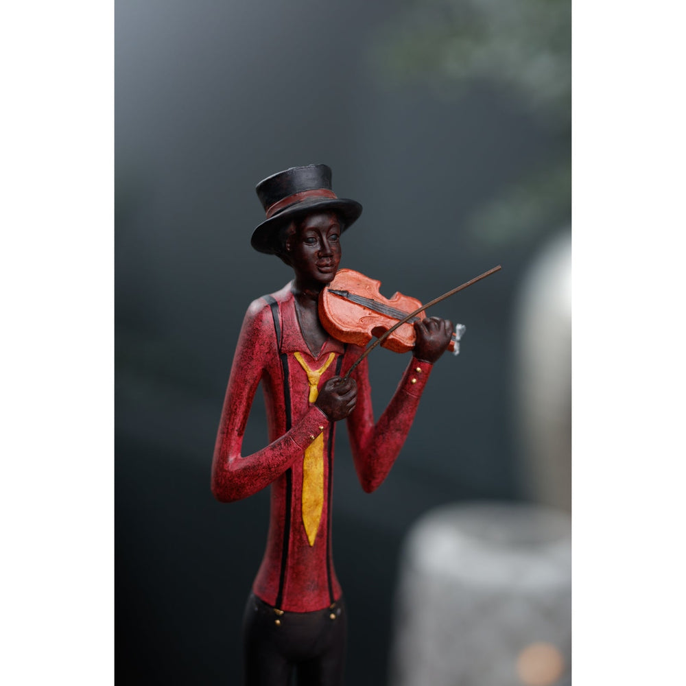 Standing Jazz Band Violinist - Brown, W{"value":10.0,"unit":"CENTIMETERS"} H{"value":60.0,"unit":"CENTIMETERS"} D{"value":10.0,"unit":"CENTIMETERS"} - Canwell Interiors Limited - Hills