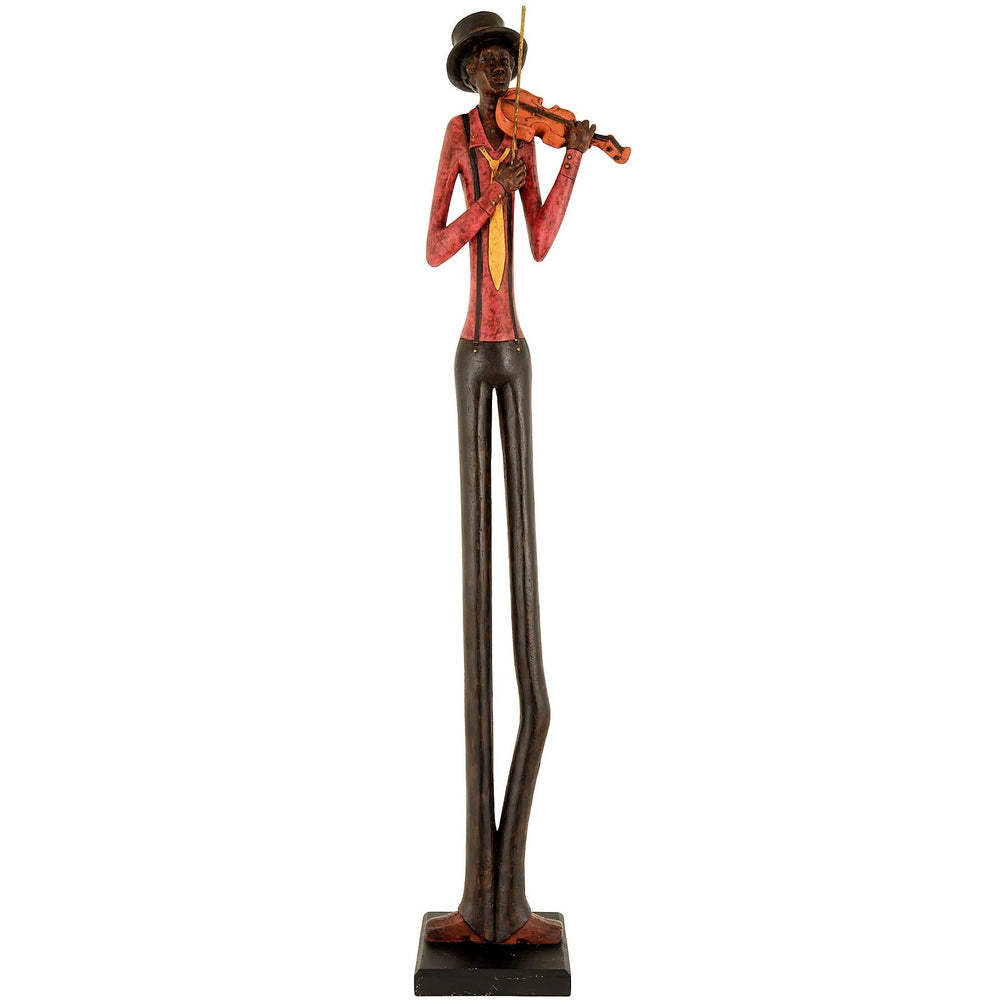 Standing Jazz Band Violinist - Brown, W{"value":10.0,"unit":"CENTIMETERS"} H{"value":60.0,"unit":"CENTIMETERS"} D{"value":10.0,"unit":"CENTIMETERS"} - Canwell Interiors Limited - Hills
