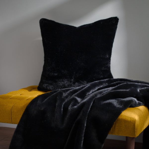 Stanza 55x55 Feather Filled Cushion Jet - Canwell Interiors Limited - Riva