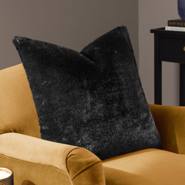 Stanza 55x55 Feather Filled Cushion Jet - Canwell Interiors Limited - Riva