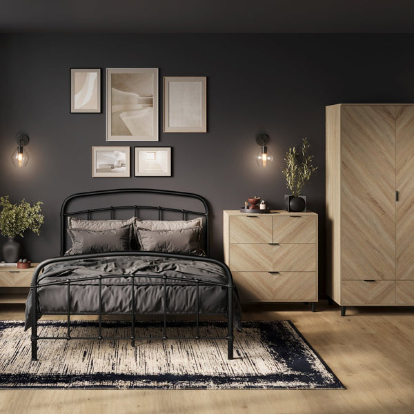 Stockholm Chevron 1 Door Wardrobe - Canwell Interiors Limited - Canwell