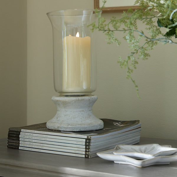 Stone Based Hurricane Lantern - Canwell Interiors Limited - Hills