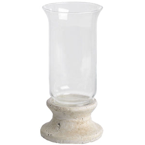 Stone Based Hurricane Lantern - Canwell Interiors Limited - Hills