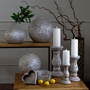 Stone Ceramic Candle Holder - Canwell Interiors Limited - Hills