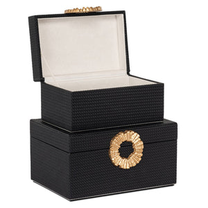 Storage box Amal black/gold large - Canwell Interiors Limited - Richmond