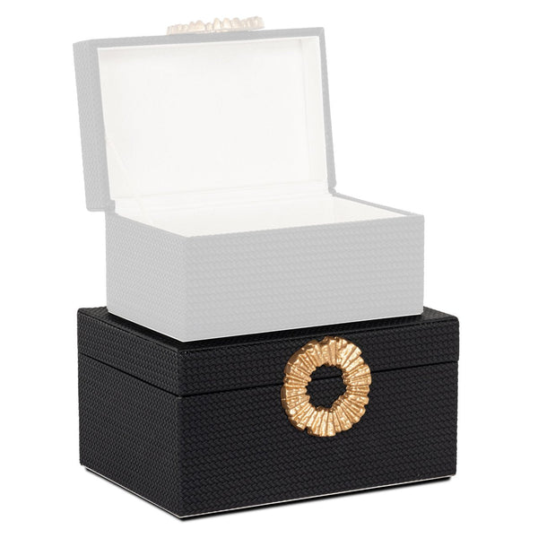 Storage box Amal black/gold large - Canwell Interiors Limited - Richmond