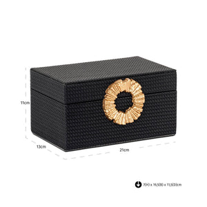 Storage box Amal black/gold small - Canwell Interiors Limited - Richmond
