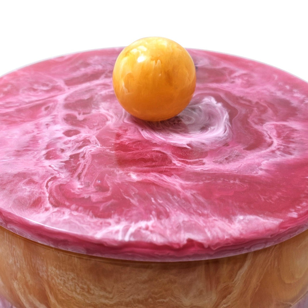 Storage box Lilybelle pink/orange storage jar large - Canwell Interiors Limited - Richmond