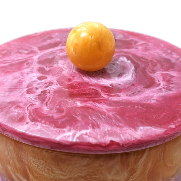 Storage box Lilybelle pink/orange storage jar large - Canwell Interiors Limited - Richmond