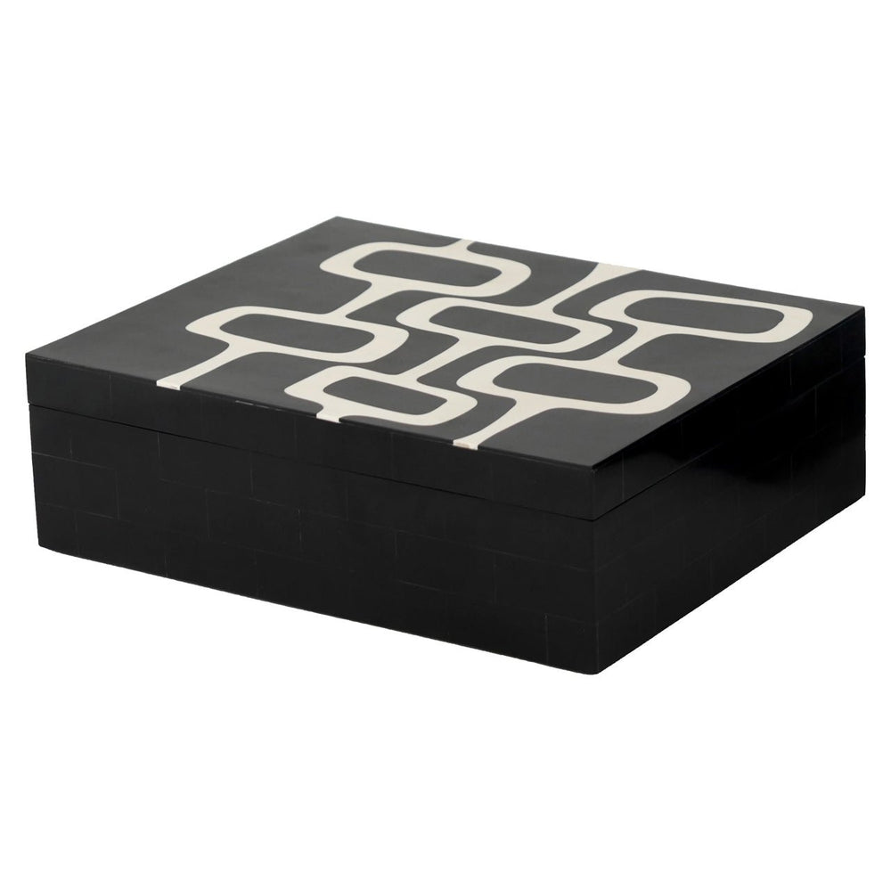 Storage box Lux black/white (Set of 2) - Canwell Interiors Limited - Richmond