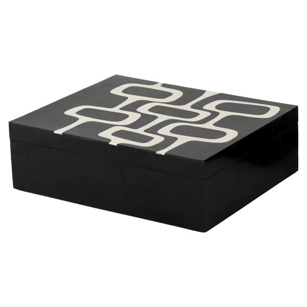 Storage box Lux black/white (Set of 2) - Canwell Interiors Limited - Richmond