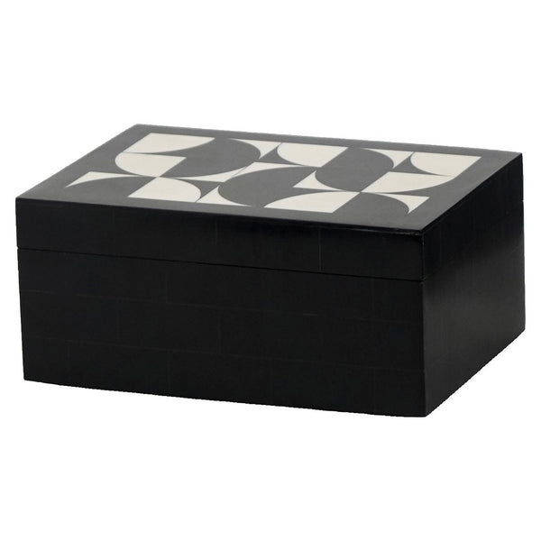 Storage box Rae black/white (Set of 2) - Canwell Interiors Limited - Richmond