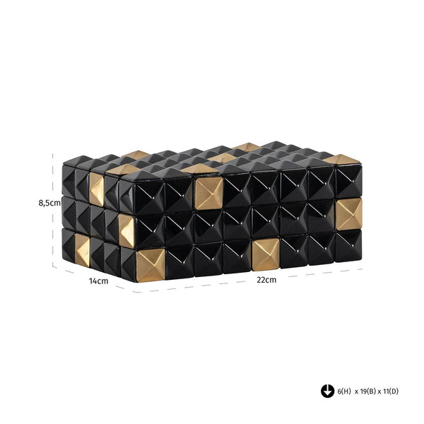 Storage Box Velicia Black/Gold - XShowhome Limited - Richmond