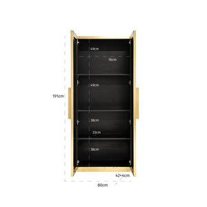 Storage cabinet Ironville gold - gold, Iron|Mdf|Brass Cladding - Canwell Interiors Limited - Richmond